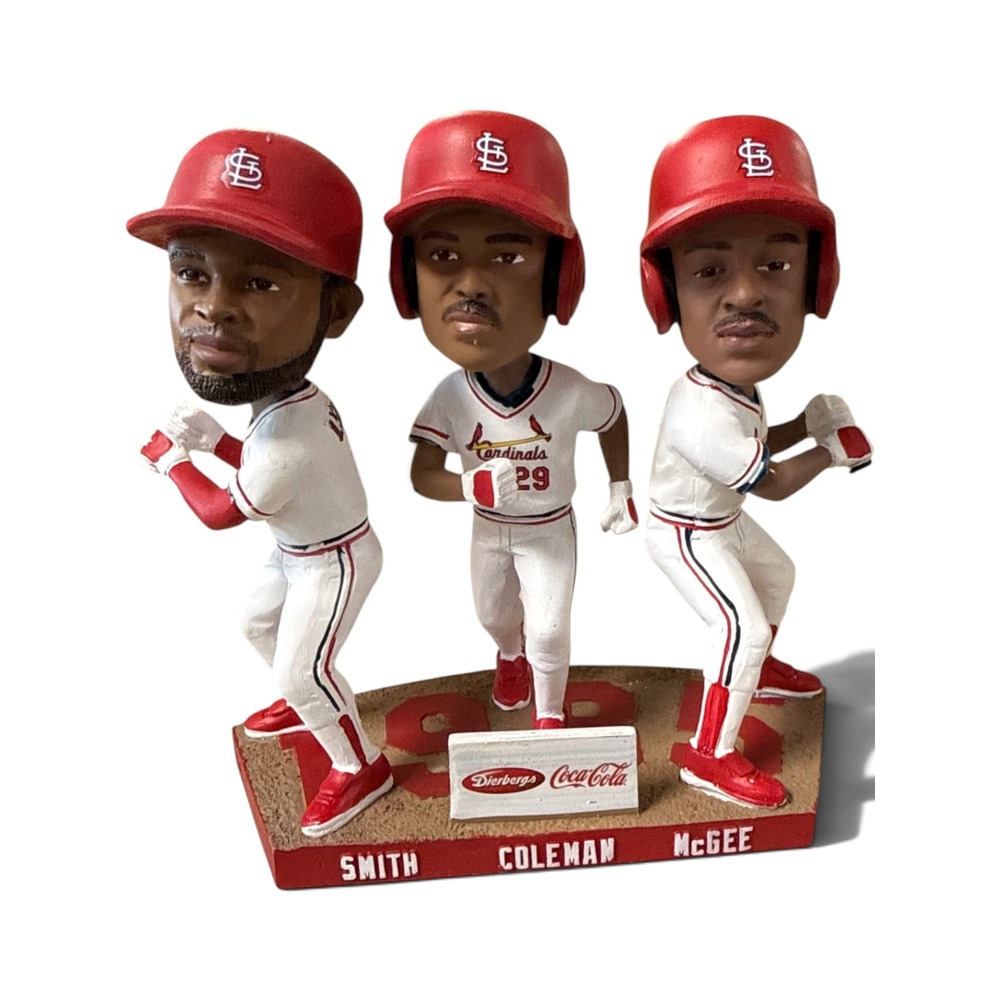 St Louis Cardinals 1985 Triple Bobblehead Smith Coleman McGee Dierbergs Coke